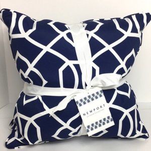 Newport -KIRKLAND NAVY Pillows 2pc set